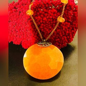 SILPADA .925 Sterling Silver Moroccan Sunset Faceted Aventurine Necklace